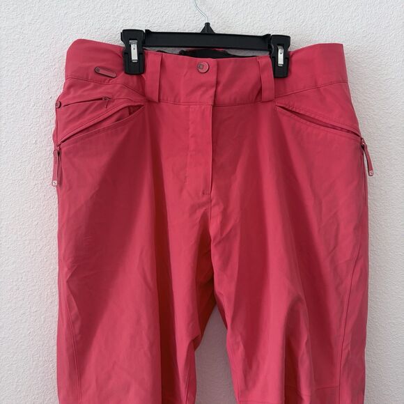 Salomon Clima Pro Storm Softshell Ski SnowBoard Snow Pants Womens LG Salmon Pink - Picture 8 of 8
